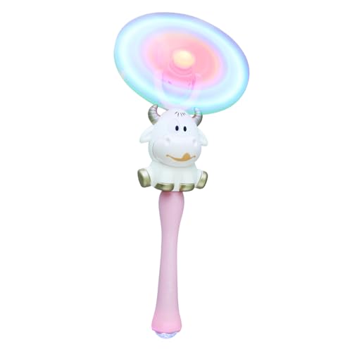 FRCOLOR Leuchtender Outdoor Zauberstab mit Windmühle Bunter und Lichteffekt Spielerisches Propeller für Mädchen und Jungen Farblich Zufällig Batteriefrei für Zufällige Zufällige Farbe von FRCOLOR