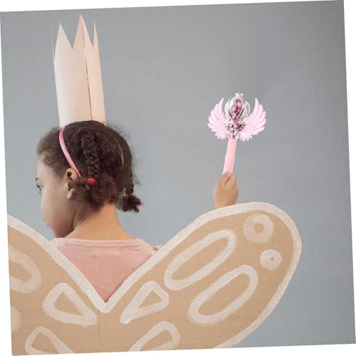 FRCOLOR Leuchtender Prinzessin Zauberstab für Licht und Musik Feenstab mit Flügeln für Party Dress Up und Bühnenauftritte Interaktives von FRCOLOR