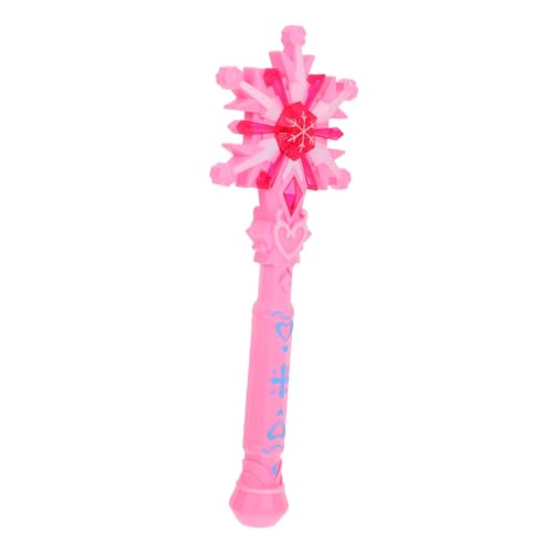 FRCOLOR Leuchtender Schneeflocken-zauberstab mit Drehender Prinzessinnenfunktion LED Feenstab für Mädchen Halloween Weihnachtskostüm-Accessoire ohne Batterien von FRCOLOR