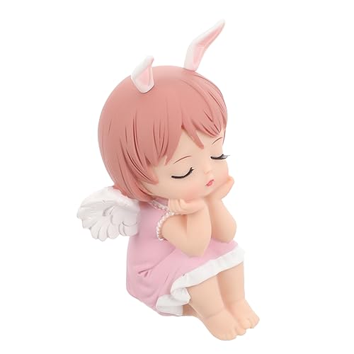 FRCOLOR Liebenswerter Engel Cake Topper Tortenaufsatz Cartoon Figur Tortendeko für Kindergeburtstag Kommunion Party Tischdekoration Langlebiges Ornament von FRCOLOR