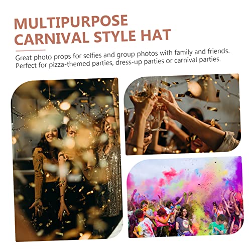 FRCOLOR Lustiger Pizza Kostümhut Karnevalsaccessoire und Verschleißfest Party Cosplay Kopfbedeckung Einheitsgröße für und Themenpartys von FRCOLOR
