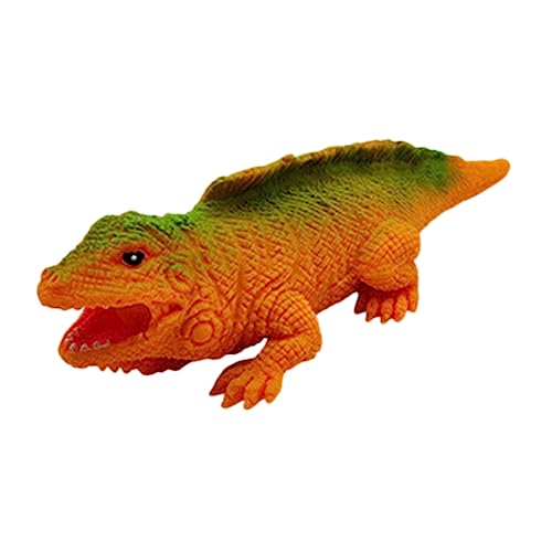 FRCOLOR Lustiges Krokodil Stressabbau Elastisches Dehnungsspielzeug mit Lebensechtem Design Weiches Druckentlastungs und Sensorikspielzeug für Erwachsene für Büro und Zuhause von FRCOLOR