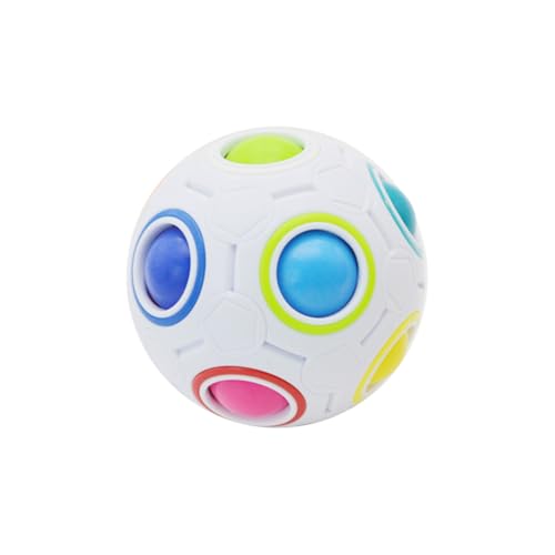 FRCOLOR Magischer Puzzle Ball aus Abs Kunststoff Leichter Regenbogenball für Denkvermögen Hand-Auge-koordination und Farbsinn Kreatives Lernspielzeug für Spiel und Stressabbau von FRCOLOR