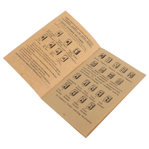 FRCOLOR Mahjong Anleitung Buch Englische Mahjong Lernanleitung Strategien Für Anfänger Und Umfassendes Brettspiel Regelwerk Und Spieltechniken von FRCOLOR