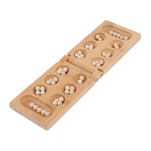 FRCOLOR Mancala Brettspiel aus Bambus Faltbares Intelligentes Strategiespiel für Gehirnentwicklung Sicheres Lernspielzeug mit Glatter Oberfläche Geeignet für Eltern Junge Mädchen Spielspaß FRCOLOR Mancala Brettspiel aus Bambus Faltbares Intelligentes Strategiespiel für Gehirnentwicklung Sicheres Lernspielzeug mit Glatter Oberfläche Geeignet für Eltern Junge Mädchen Spielspaß von FRCOLOR