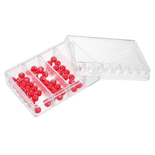 FRCOLOR Manuelle Kleine Lotteriemaschine mit Bunten Bällen Transparente für Faire Ziehung Leicht und Tragbar Lustiges für Geburtstag und Silvester von FRCOLOR