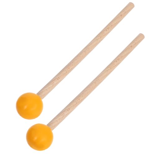 FRCOLOR Marimbaschlägel Soft Mallets Holz Drum Sticks Gummikopf für Schule Performance und Heimunterhaltung Vielseitige Percussion Sticks mit Flexiblem Klangdesign von FRCOLOR