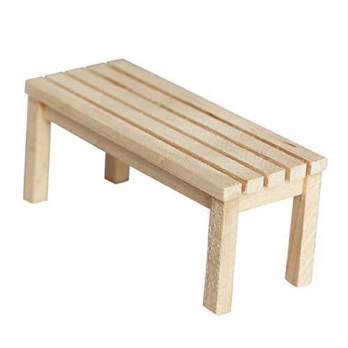 FRCOLOR Maßstab Hochwertiges Holz Naturbelassenes Miniatur Möbelstück Leicht und Realistisch als Puppenhaus Deko oder Desktop Ornament von FRCOLOR