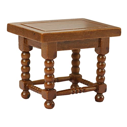 FRCOLOR Maßstab Holz Mini Tisch Ornament für Puppenmöbel und Hauszubehör Realistische Handgefertigte Mini Haus Dekoration von FRCOLOR