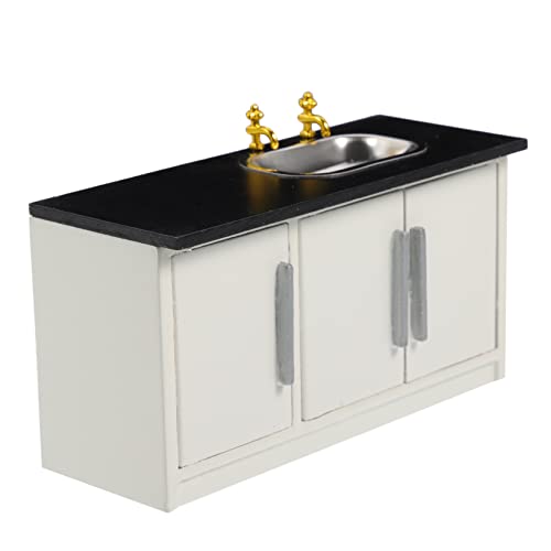FRCOLOR Maßstab Holz Möbelmodell Kleines Puppenmöbel Detaillierte Miniaturküche für Puppenhaus Dekoration Sicher und Handgefertigt Ergänzung für Miniaturwelten von FRCOLOR