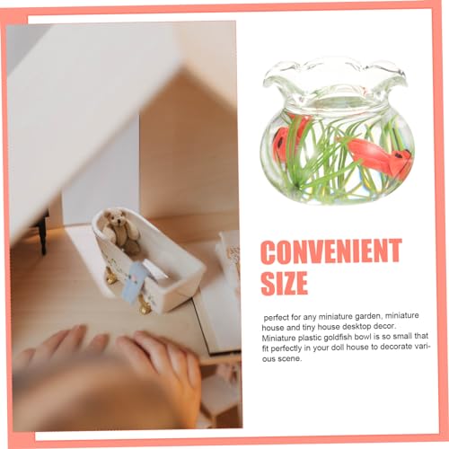 FRCOLOR Maßstab Kleine Glasfischschale Miniatur Aquariummodell Für Puppenhaus Tischdekoration Wohnzimmer Zubehör FRCOLOR Maßstab Kleine Glasfischschale Miniatur Aquariummodell Für Puppenhaus Tischdekoration Wohnzimmer Zubehör von FRCOLOR