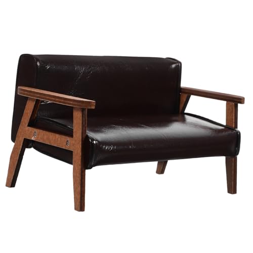 FRCOLOR Maßstab Miniatur Möbel für Puppenhaus Wohnzimmer Dunkelbraunes Zweisitziges Sofa Geeignet für Miniatur Landschafts und Wohnungsdekoration FRCOLOR Maßstab Miniatur Möbel für Puppenhaus Wohnzimmer Dunkelbraunes Zweisitziges Sofa Geeignet für Miniatur Landschafts und Wohnungsdekoration von FRCOLOR