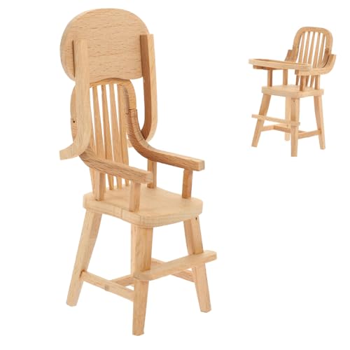 FRCOLOR Maßstab Niedlicher Kleiner Stuhl für Puppenmöbel Dekoration Vielseitig für DIY und Miniatur Wohnszenen Natürliche Holzqualität als Tisch und Zimmerdekoration von FRCOLOR