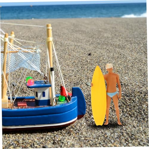 FRCOLOR Maßstab Surfer Figur Miniatur Strandparty Deko Puppenhaus Strandspielzeug für Kreative Szenen und Detailreiche Micro Landschaften von FRCOLOR
