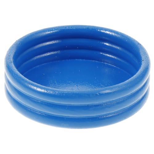 FRCOLOR Maßstab Tragbarer Blauer Pool Miniatur Strandparty Deko Leichtes Puppenhaus Zubehör für Sandtisch und Mikro Landschaft von FRCOLOR