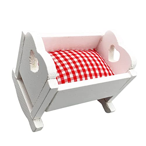 FRCOLOR Maßstab Weiß Miniatur Kinderzimmer Möbel Zubehör Sicher Langlebig Leicht zu Transportieren für Puppenhäuser und Geschenkideen von FRCOLOR