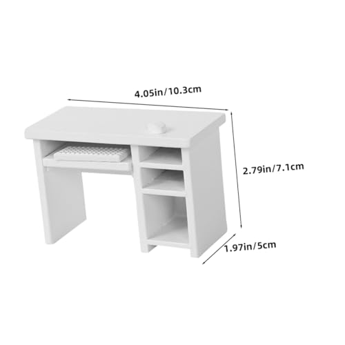 FRCOLOR Maßstab Weißer Computer Schreibtisch mit Tastatur Einfach Zusammenzubauen Realistisches Modell für Spiel und Dekoration FRCOLOR Maßstab Weißer Computer Schreibtisch mit Tastatur Einfach Zusammenzubauen Realistisches Modell für Spiel und Dekoration von FRCOLOR
