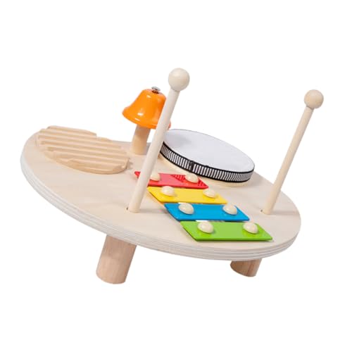 FRCOLOR Mehrfunktions Holz Xylophon und Schlaginstrument für Pädagogisches Musikspielzeug mit Robustem Material Fördert Hand Auge Koordination und Musikalisches Interesse Vielseitig für von FRCOLOR