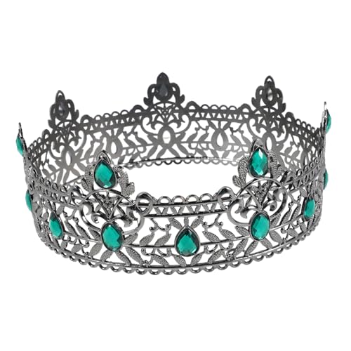FRCOLOR Metal King Crown für Herren Vollständige Runde Mittelalterliche Tiara mit Strass Leichter und Langlebiger Herren Hochzeits und Geburtstags Accessoire für Königliche Cosplay und FRCOLOR Metal King Crown für Herren Vollständige Runde Mittelalterliche Tiara mit Strass Leichter und Langlebiger Herren Hochzeits und Geburtstags Accessoire für Königliche Cosplay und von FRCOLOR