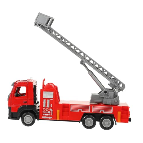 FRCOLOR Metall Modell Pädagogisches Auto mit Realistischem Design Robustes Rotes Feuerwehrfahrzeug für Jungen und Mädchen Ab Jahren Fördert Kreativität und Lernen von FRCOLOR