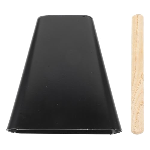 FRCOLOR Metallische Kuhglocke mit Stock Schlaginstrument für Sport Hochzeiten und Musik Robustes und Stilvolles Percussion Accessoire Klarer für Verschiedene Musikstile von FRCOLOR