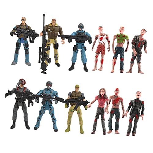 FRCOLOR Militärische Spielfiguren Teilig mit Beweglichen Elite Soldaten und Zombie Modellen aus Sicherem Kunststoff Detailreiche Spielzeugfiguren für Rollenspiele und Sammeln FRCOLOR Militärische Spielfiguren Teilig mit Beweglichen Elite Soldaten und Zombie Modellen aus Sicherem Kunststoff Detailreiche Spielzeugfiguren für Rollenspiele und Sammeln von FRCOLOR