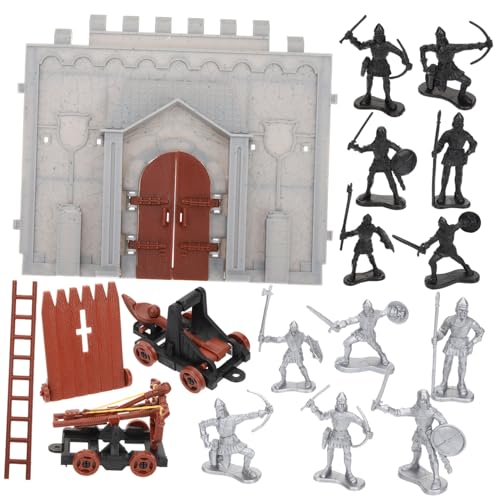 FRCOLOR Militärisches Schloss spielset mit Miniatur Soldatenfiguren und Fahrzeugen Detailreiches DIY Modell für Fördert Kreativität und Spielerisches Lernen von FRCOLOR