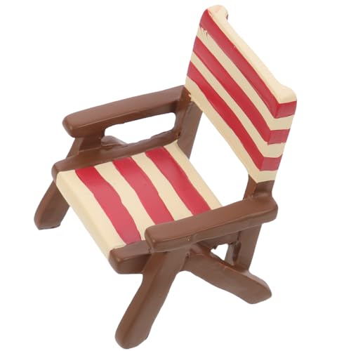 FRCOLOR Mini Beach Stuhl Deko Realistische Harz Mikrolandschaft für Puppenhaus Miniatur Dekoration Sicher für DIY Projekte von FRCOLOR
