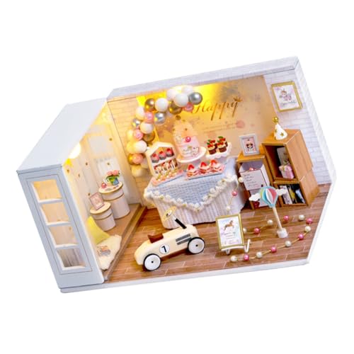 FRCOLOR Mini DIY Holzmodell Haus Bausatz zum Selberbauen Handgefertigtes Miniatur Puppenhaus Kreatives Bastelset als Romantisches für Erwachsene FRCOLOR Mini DIY Holzmodell Haus Bausatz zum Selberbauen Handgefertigtes Miniatur Puppenhaus Kreatives Bastelset als Romantisches für Erwachsene von FRCOLOR