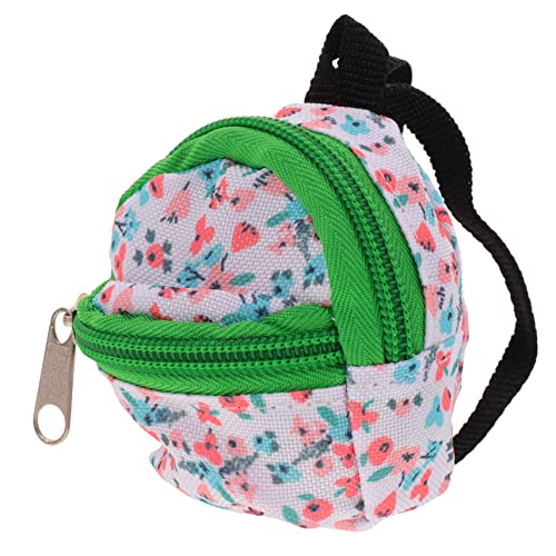 FRCOLOR Mini Doll Rucksack mit Reißverschluss Dekorativer Miniatur Rucksack für Puppen Robustes Material Detailreiches Design als und Puppenhaus Zubehör Floral Grün FRCOLOR Mini Doll Rucksack mit Reißverschluss Dekorativer Miniatur Rucksack für Puppen Robustes Material Detailreiches Design als und Puppenhaus Zubehör Floral Grün von FRCOLOR