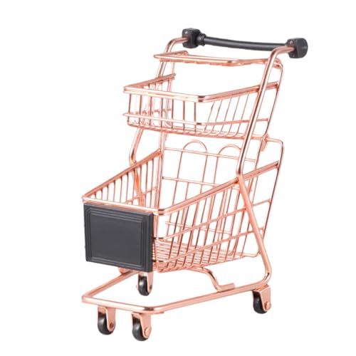 FRCOLOR Mini Einkaufswagen Rosegold Doppelstöckig Simulationswagen für Kaufladen Trolley für Mädchen und Jungen FRCOLOR Mini Einkaufswagen Rosegold Doppelstöckig Simulationswagen für Kaufladen Trolley für Mädchen und Jungen von FRCOLOR