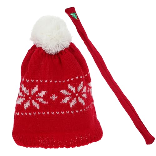 FRCOLOR Mini Gestrickte Weihnachtsmütze und Schal Miniatur Wollmütze mit Schneeflockendesign und Passendem Weihnachtsbaum Schal Dekorativ für Puppen Handgefertigte Weihnachtsdeko FRCOLOR Mini Gestrickte Weihnachtsmütze und Schal Miniatur Wollmütze mit Schneeflockendesign und Passendem Weihnachtsbaum Schal Dekorativ für Puppen Handgefertigte Weihnachtsdeko von FRCOLOR