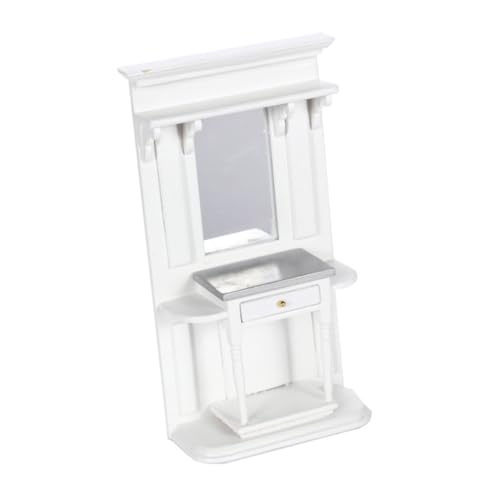 FRCOLOR Mini Holz Schminktisch mit Spiegel DIY Puppenhaus Möbel Praktisches Mini Schlafzimmer Möbelmodell Dekoratives Holzspielzeug für Sammler FRCOLOR Mini Holz Schminktisch mit Spiegel DIY Puppenhaus Möbel Praktisches Mini Schlafzimmer Möbelmodell Dekoratives Holzspielzeug für Sammler von FRCOLOR