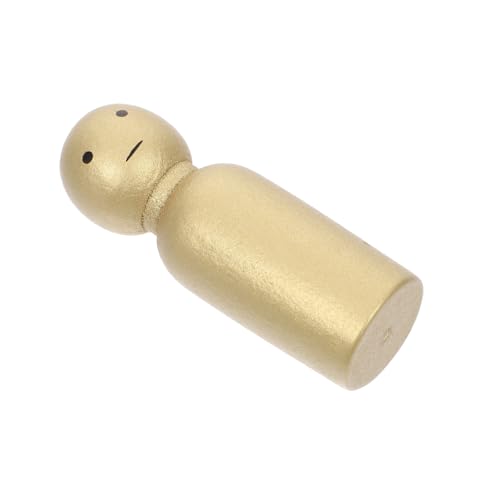 FRCOLOR Mini Holzfigur Goldener Junge DIY Miniatur Ornament Robuste Holzpuppe für Sandtisch Dekoration Leichtes Modell für Landschaft Fotografie und Lehrzwecke von FRCOLOR