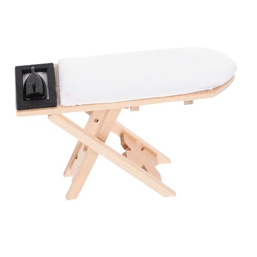 FRCOLOR Mini Puppenhaus Bügeltisch Simuliertes Bügeleisen und Bügeltisch Teiliges Miniatur Holzspielzeug Fördert Fantasie und Geschicklichkeit für Puppenhaus Zubehör FRCOLOR Mini Puppenhaus Bügeltisch Simuliertes Bügeleisen und Bügeltisch Teiliges Miniatur Holzspielzeug Fördert Fantasie und Geschicklichkeit für Puppenhaus Zubehör von FRCOLOR