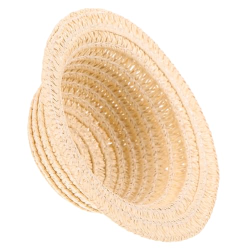 FRCOLOR Mini Strohhut für Puppen Kleines Hautfreundliches Bastelzubehör Leichter Langlebiger Miniatur Strohhut für DIY Dekoration und Foto Requisiten FRCOLOR Mini Strohhut für Puppen Kleines Hautfreundliches Bastelzubehör Leichter Langlebiger Miniatur Strohhut für DIY Dekoration und Foto Requisiten von FRCOLOR