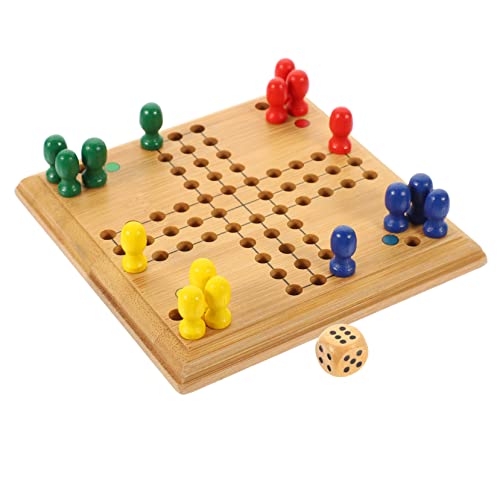 FRCOLOR Mini Tragbares Fliegendes Schachspiel Pädagogisches Brettspiel für Fördert Intelligenz und Hand Augen Koordination Umweltfreundliches Bambusmaterial Einfach Unterhaltsam von FRCOLOR