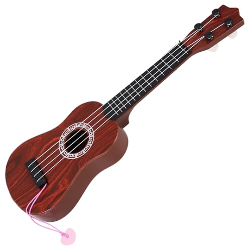 FRCOLOR Mini Ukulele für Musikinstrument zur Frühen Bildung Große Rote Ukulele für Musikspiel und Raumdekoration Sicheres Material für Kleine Musiker von FRCOLOR