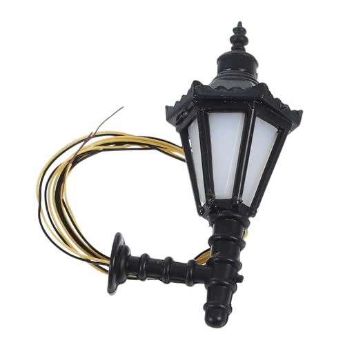 FRCOLOR Mini Wandlampe Puppenhaus Dekorative Kleine Wandbeleuchtung Modellhaus Szene Zubehör Schwarz mit Kabel FRCOLOR Mini Wandlampe Puppenhaus Dekorative Kleine Wandbeleuchtung Modellhaus Szene Zubehör Schwarz mit Kabel von FRCOLOR