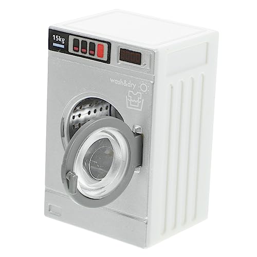FRCOLOR Mini Waschmaschine Modell Puppenhaus Deko Realistisches Mini Möbelstück aus Robustem Kunststoff Geeignet für DIY Basteln Miniatur Waschraum und Puppenstube Zubehör von FRCOLOR