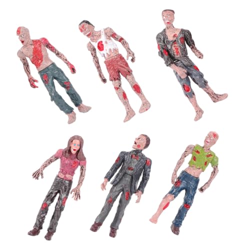 FRCOLOR Mini Zombie Modell mit Beweglichen Gelenken Realistisches Kunststoffspielzeug für Party Streiche und Halloween Dekoration Leichtes Teiliges für Tisch und Raumdeko von FRCOLOR