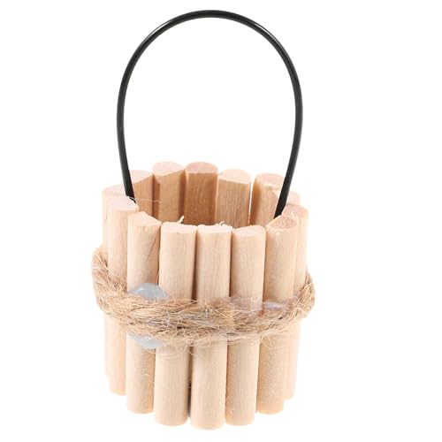 FRCOLOR Mini -simulierter Holzwassereimer Für Realistisch Zubehör Kleine Puppenstubenmöbel Winzige Möbel Miniaturhausverzierung Mini-Haus- Miniaturmöbel von FRCOLOR