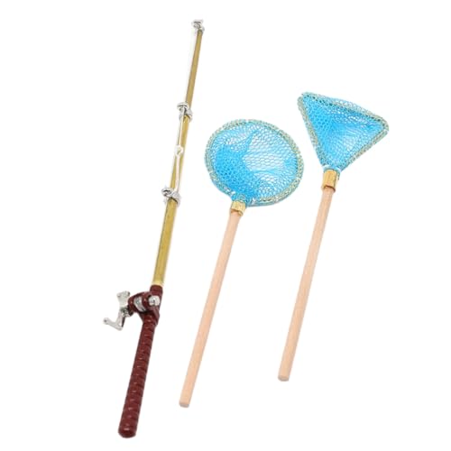 FRCOLOR Miniatur Angelrute Dekoration aus Holz Nylon Aluminiumlegierung Teilig für Puppenhaus Landschaft Fotorequisiten und Miniaturzubehör FRCOLOR Miniatur Angelrute Dekoration aus Holz Nylon Aluminiumlegierung Teilig für Puppenhaus Landschaft Fotorequisiten und Miniaturzubehör von FRCOLOR