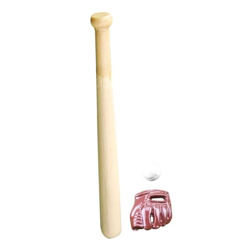 FRCOLOR Miniatur Baseball Harz Dekoratives Puppenhaus Zubehör Langlebige Mini Baseballschläger Handschuhe und Ball Kreatives für Miniaturszenen von FRCOLOR