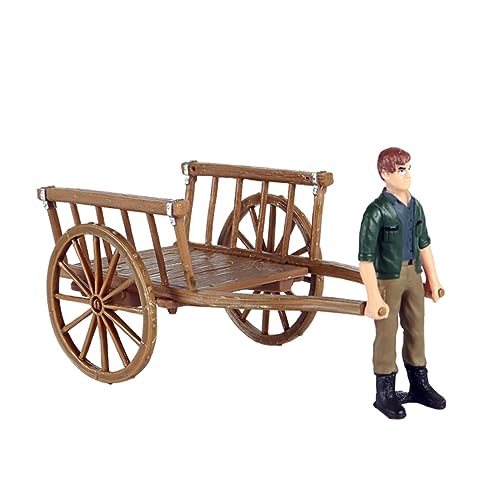 FRCOLOR Miniatur Bauernhof Modell Set mit Bauernfiguren Realistische DIY Montage Pädagogisches zur Praktischer Fähigkeiten Leicht und Detailgetreu für Lernspiele von FRCOLOR