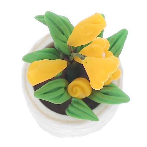 FRCOLOR Miniatur Bonsai Topfpflanze aus Keramik und Verarbeitung Leichtes Mini Modell für Puppenhaus DIY Dekoratives Mini Garten Accessoire als Fotorequisite und Kleine Wohnungsdekoration von FRCOLOR