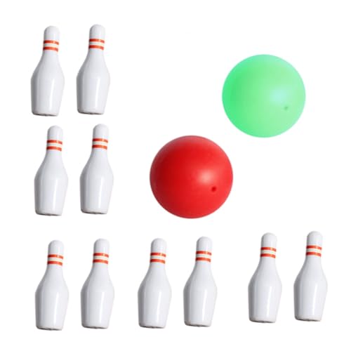 FRCOLOR Miniatur Bowling Set Teilig Mini Haus Zubehör Miniatur Bowling Modell Dekoration für Puppenhaus Familienunterhaltung und Freizeitspaß von FRCOLOR