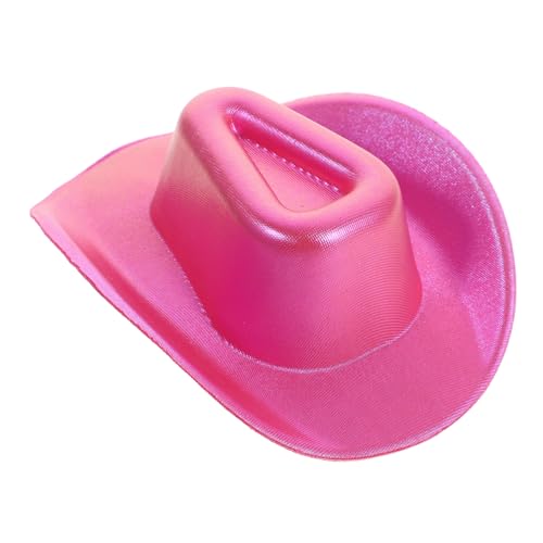 FRCOLOR Miniatur Cowboyhut für Puppen Leichte Hochwertige Mini Hut Dekoration Geeignet für Puppenkleidung Dollhouse Party Zubehör in Schillerndem von FRCOLOR