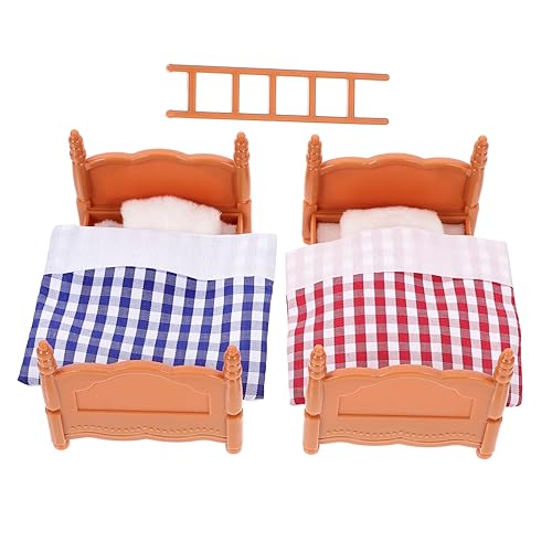 FRCOLOR Miniatur Doppelstockbett für Puppenhaus Spielzeugmöbel aus Leicht zu Montieren für Mini Häuser Sicher und Langlebig für Kreatives FRCOLOR Miniatur Doppelstockbett für Puppenhaus Spielzeugmöbel aus Leicht zu Montieren für Mini Häuser Sicher und Langlebig für Kreatives von FRCOLOR