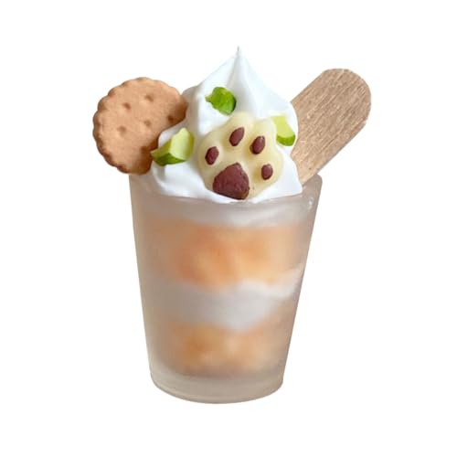 FRCOLOR Miniatur Eiscreme Becher Harz Ornament Realistische Miniatur Deko für Puppenhaus Küche Stabile Resin Figur Kleine Lebensmittel für Mini Haus Szenen von FRCOLOR